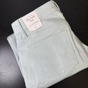 Talbots Slimming Ankle Jeans Womens 4 30x29 Sky Very Light Blue New With Tags
